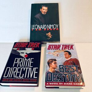 Star Trek Sci-Fi book bundle of three (3)‎ used Star Trek books.